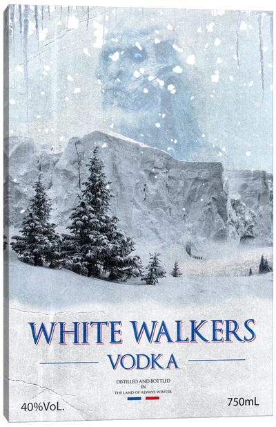 White Walker Vodka Canvas Art Print - Game of Thrones Labels
