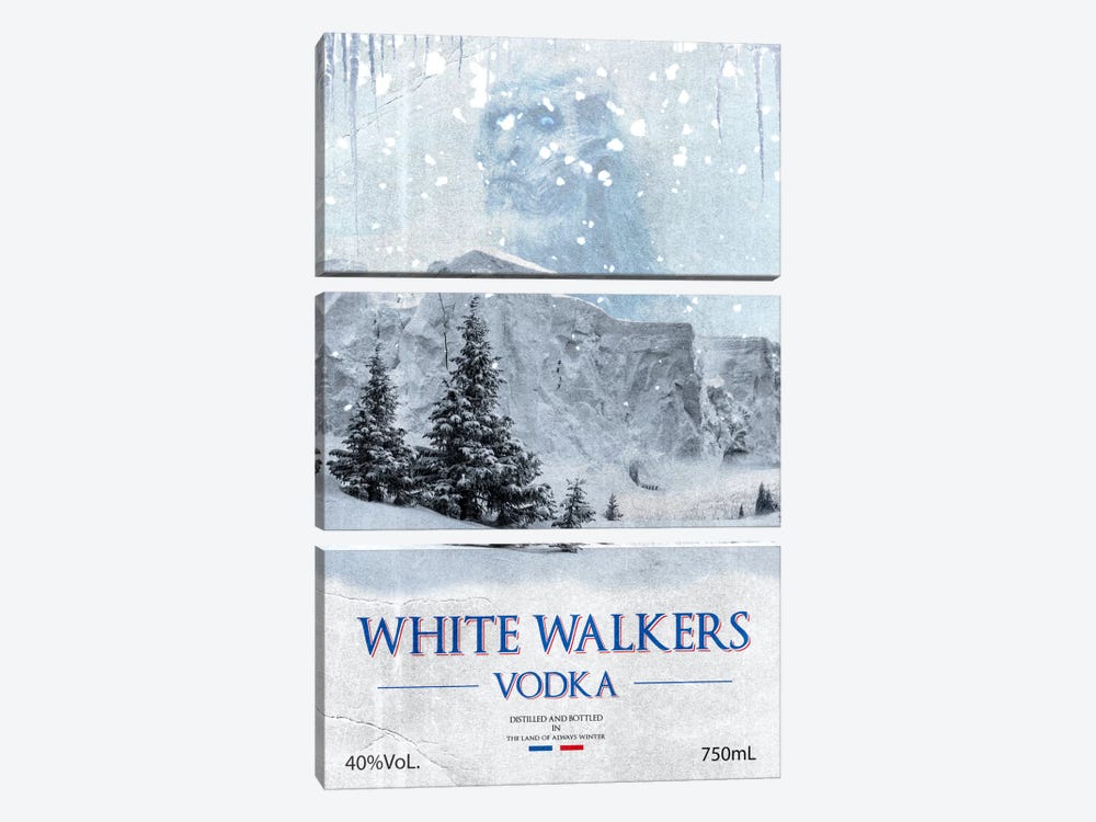 White Walker Vodka by 5by5collective 3-piece Art Print