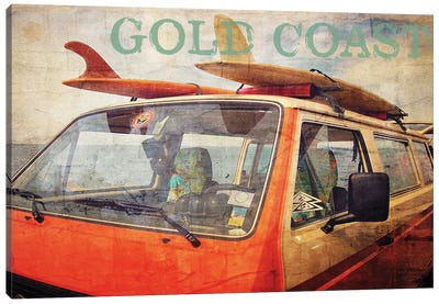 Gold Coast Surf Bus Canvas Art Print - Surfing Art