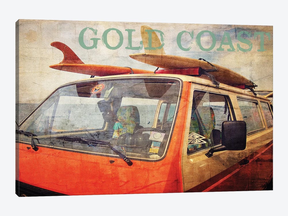 Gold Coast Surf Bus by Graffi*Tee Studios 1-piece Art Print