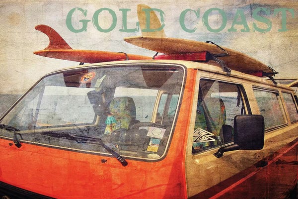 The Seventies: Gold Coast Surf Bus by Graffi*Tee Studios