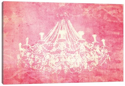 Pink Chandelier Canvas Art Print