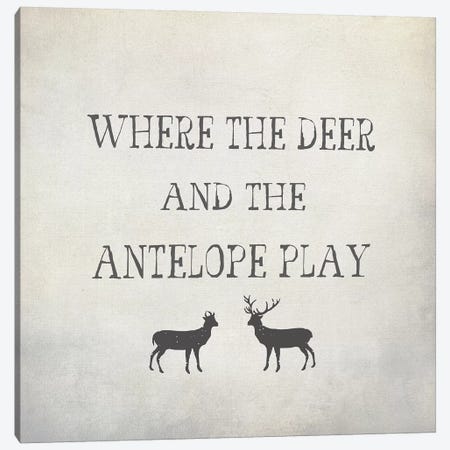Where The Deer & Antelope Canvas Print #GTS27} by Graffi*Tee Studios Canvas Art Print