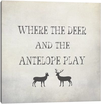 Where The Deer & Antelope Canvas Art Print