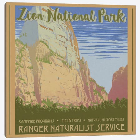 Zion National Park Canvas Print #GTS29} by Graffi*Tee Studios Canvas Artwork