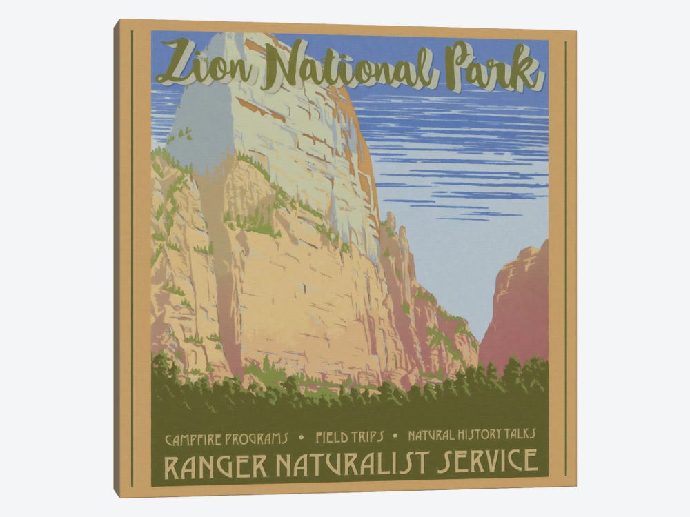 Zion National Park by Graffi*Tee Studios 1-piece Canvas Art Print
