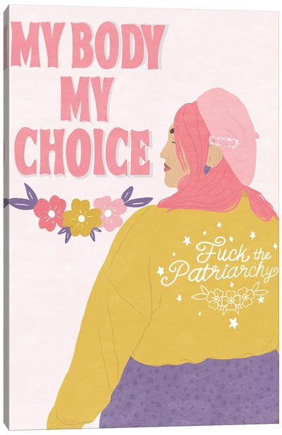 My Body My Choice Canvas Art Print - Voting Rights Art