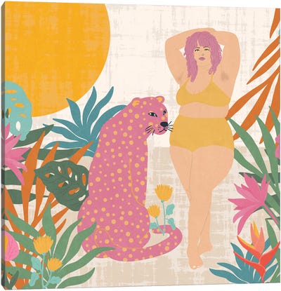 Yellow Bikini Canvas Art Print - Sheila Gotti