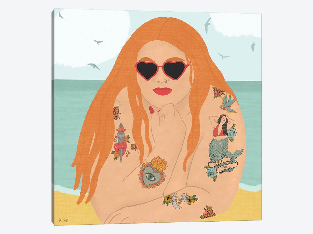 Beach Babe by Sheila Gotti 1-piece Canvas Print