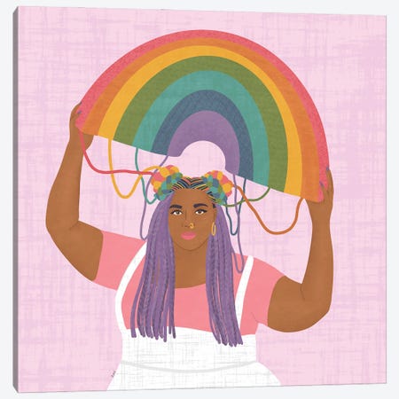 Head Full Of Rainbows Canvas Print #GTT43} by Sheila Gotti Canvas Print