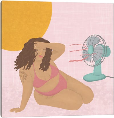 Hot Girl Summer Canvas Art Print - Women's Swimsuit & Bikini Art