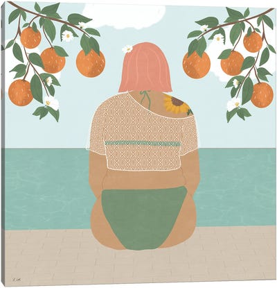 Orange Blossom Canvas Art Print - Orange Art