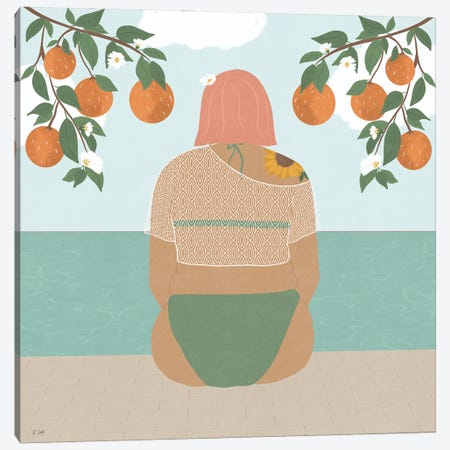 Orange Blossom Canvas Print #GTT4} by Sheila Gotti Canvas Art