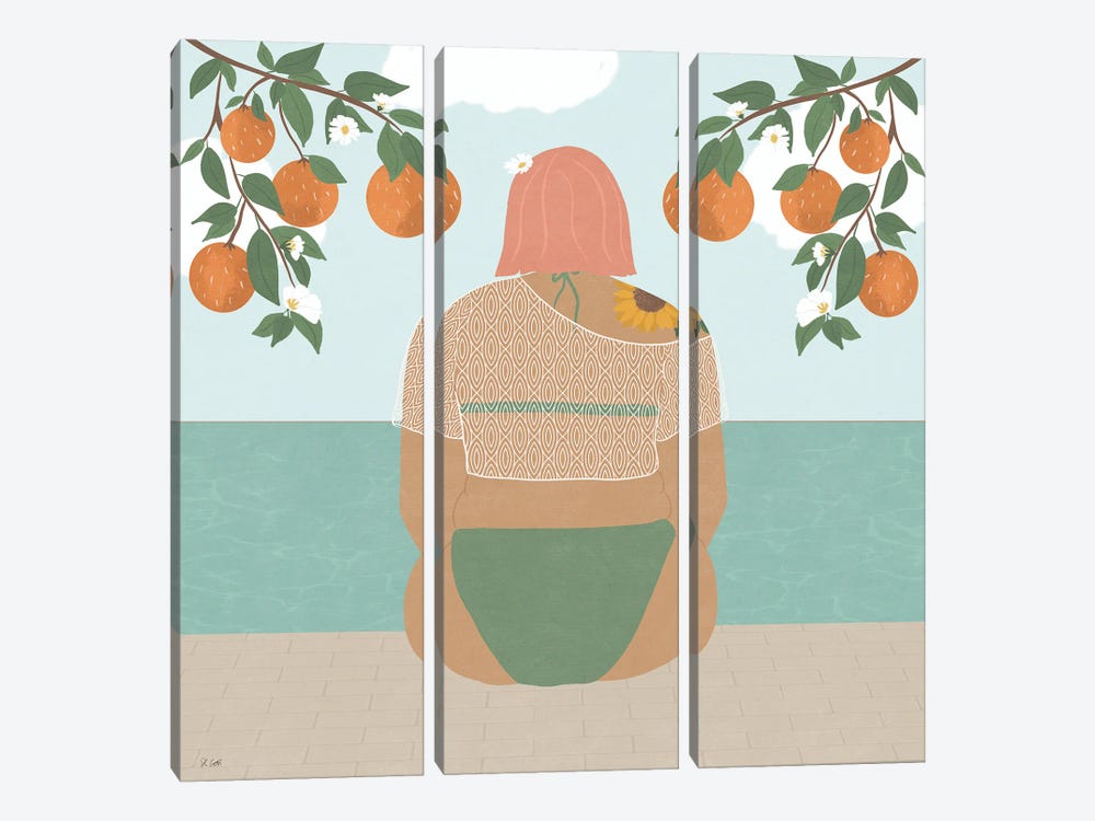 Orange Blossom by Sheila Gotti 3-piece Canvas Print