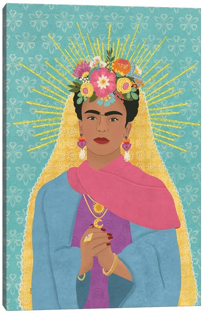 Saint Frida Canvas Art Print - Mexican Culture