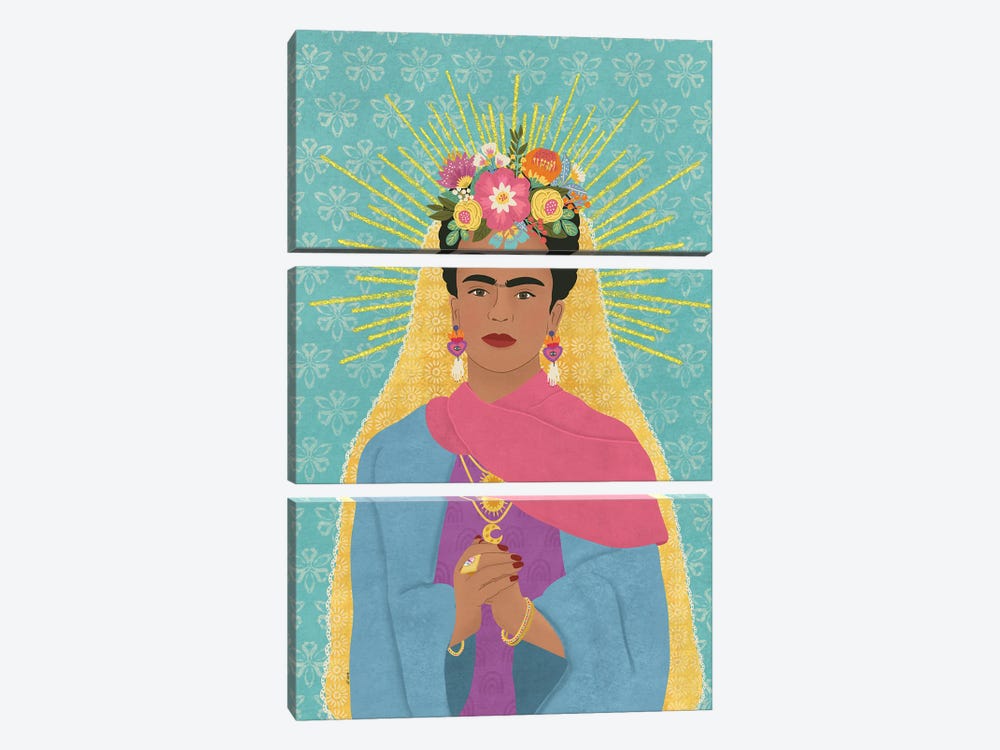 Saint Frida by Sheila Gotti 3-piece Canvas Art Print