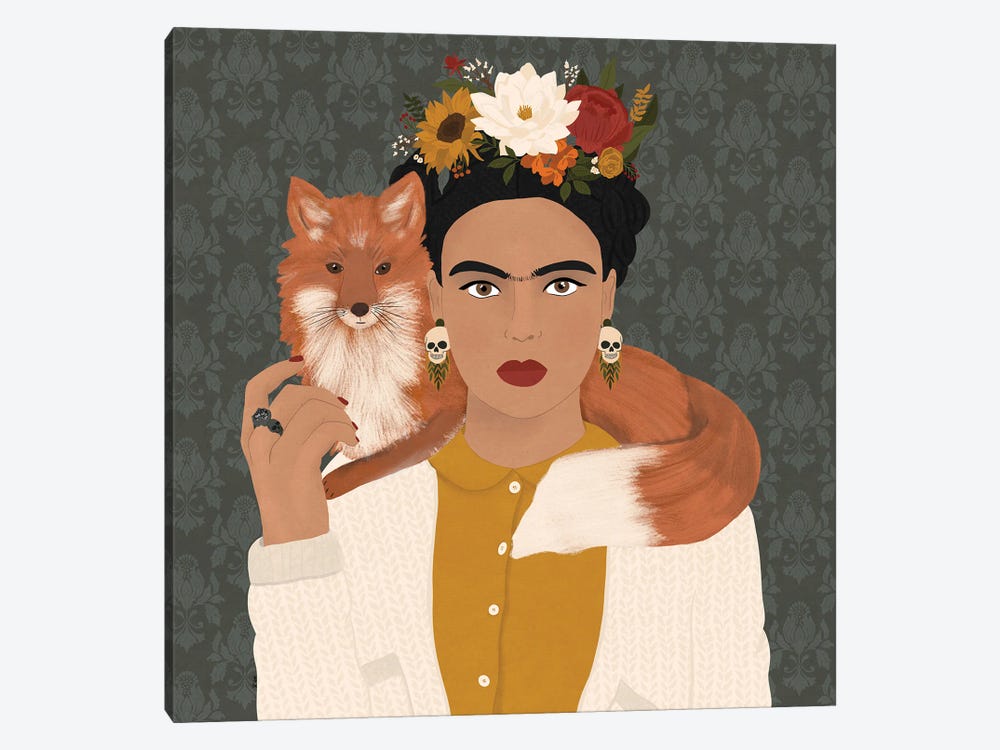 Foxy Frida by Sheila Gotti 1-piece Canvas Print