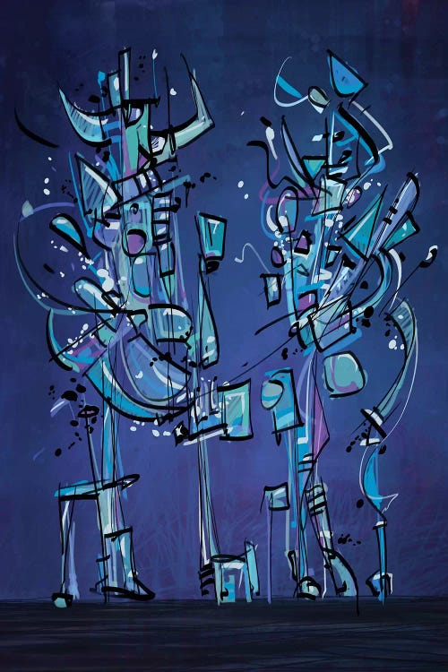 Minstrel Duo I by Guillermo Arismendi wall art