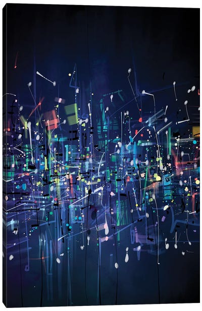 Urban Fireflies Canvas Art Print - Guillermo Arismendi