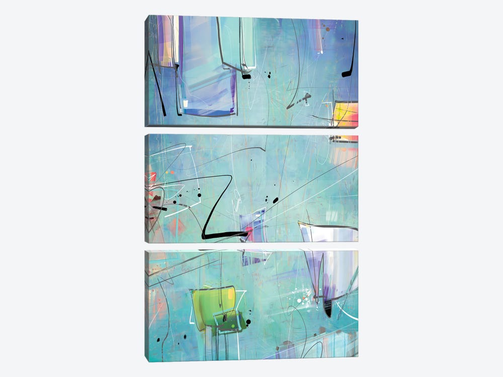 Atoll by Guillermo Arismendi 3-piece Canvas Wall Art