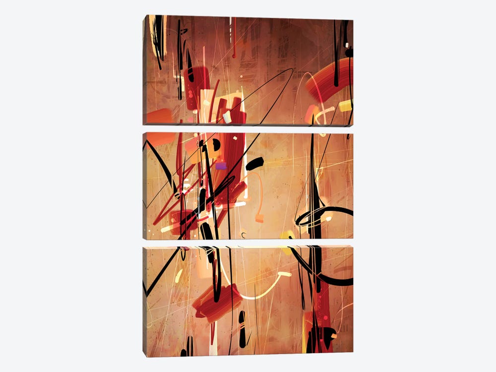 Untitled 250120 by Guillermo Arismendi 3-piece Canvas Wall Art