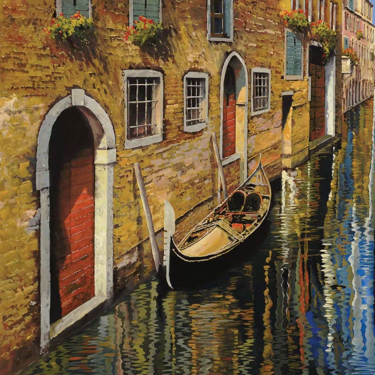 La Gondola Sul Canale by Guido Borelli wall art