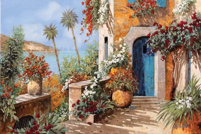 Le Palme E La Porta Blu by Guido Borelli multi panel art