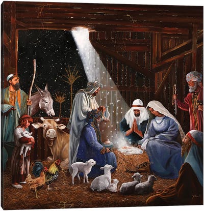 Nativita In Ordine Canvas Art Print - Nativity Scene Art