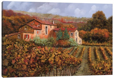 Tra Le Vigne A Montalcino Canvas Art Print - Guido Borelli