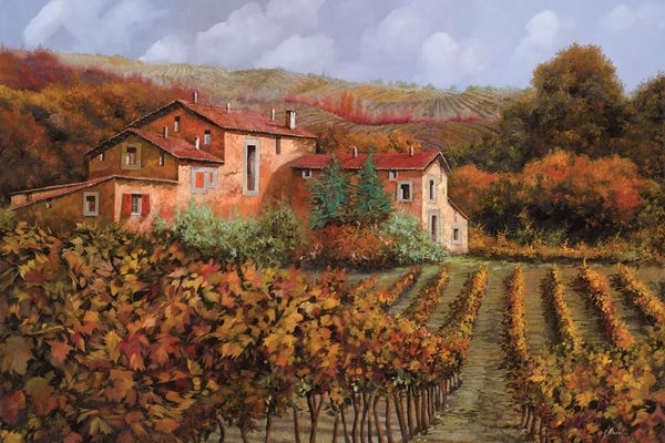 Guido Borelli: Tra Le Vigne A Montalcino by Guido Borelli