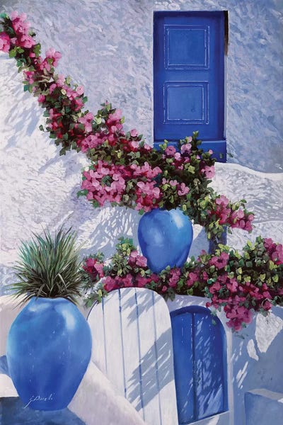 Vasi Blu by Guido Borelli multi panel art