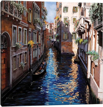 Venezia Blu Canvas Art Print - Urban River, Lake & Waterfront Art