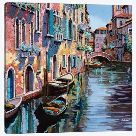 Venezia In Rosa Canvas Print #GUB218} by Guido Borelli Canvas Print