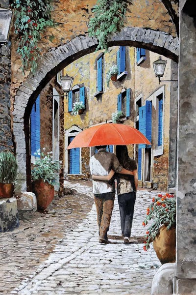 Abbracciati Sotto L’Arco by Guido Borelli canvas print