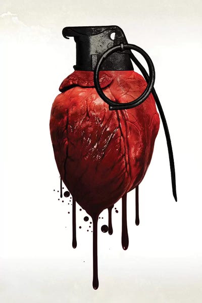 Heart Grenade by Nicklas Gustafsson framed wall art