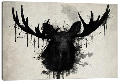 Moose Canvas Art Print - Nicklas Gustafsson