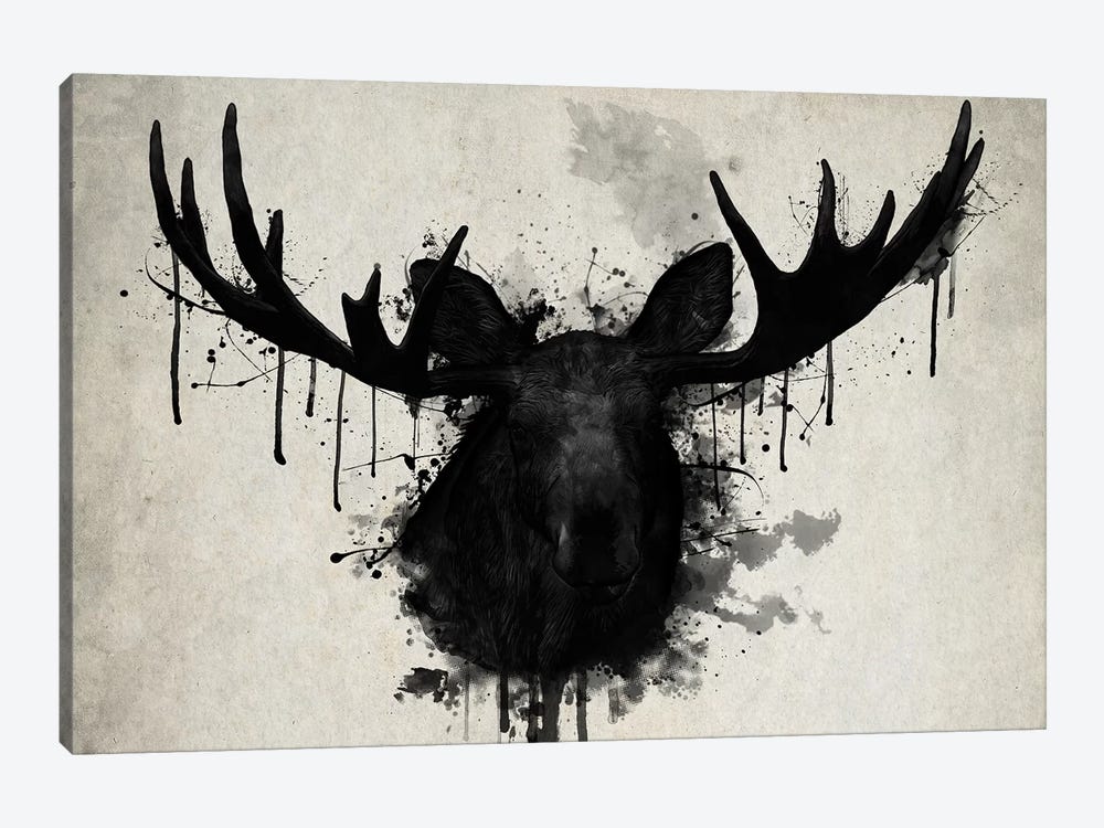 Moose by Nicklas Gustafsson 1-piece Canvas Wall Art