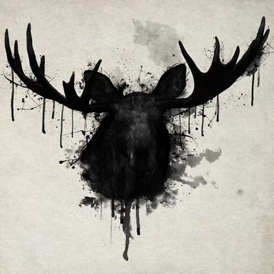 Moose Vertical by Nicklas Gustafsson canvas print