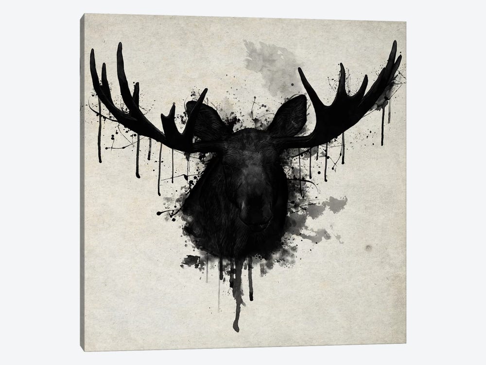 Moose Vertical by Nicklas Gustafsson 1-piece Canvas Artwork