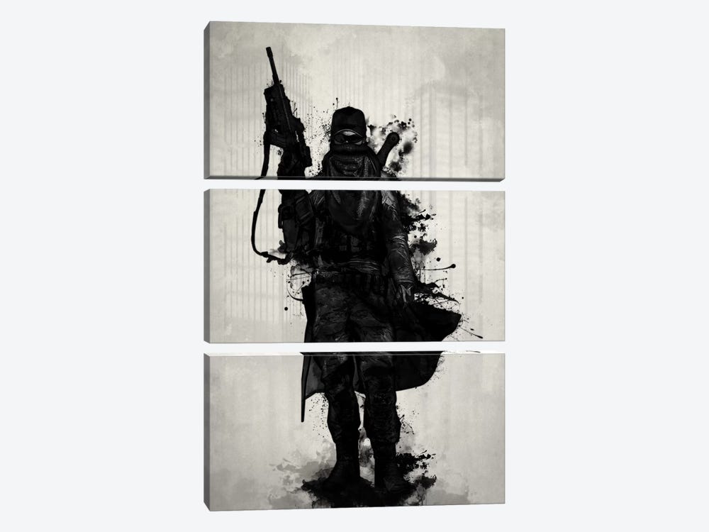 Post-Apocalyptic Warrior by Nicklas Gustafsson 3-piece Canvas Print