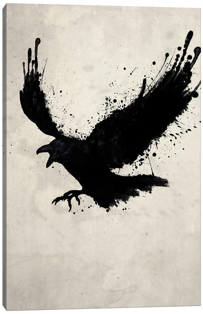 Raven Canvas Art Print - Nicklas Gustafsson
