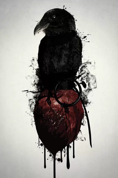 Hearts: Raven and Heart Grenade by Nicklas Gustafsson