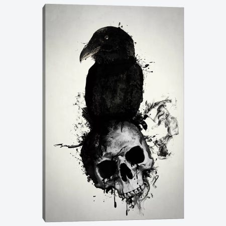 Raven and Skull Canvas Print #GUS28} by Nicklas Gustafsson Canvas Art Print
