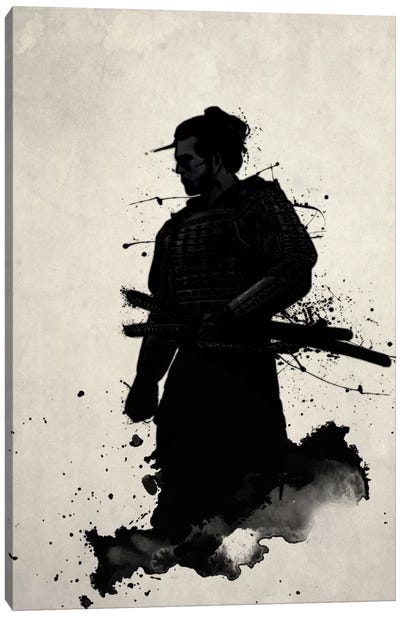 Samurai Canvas Art Print - Male Portrait Art
