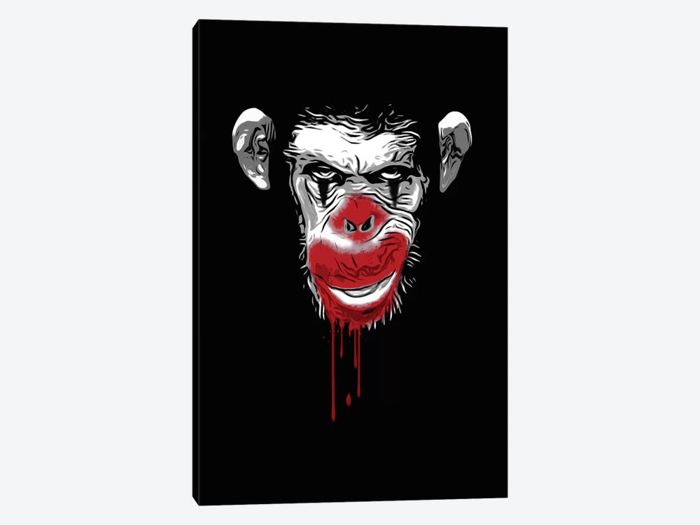 Evil Monkey Clown by Nicklas Gustafsson 1-piece Canvas Art Print