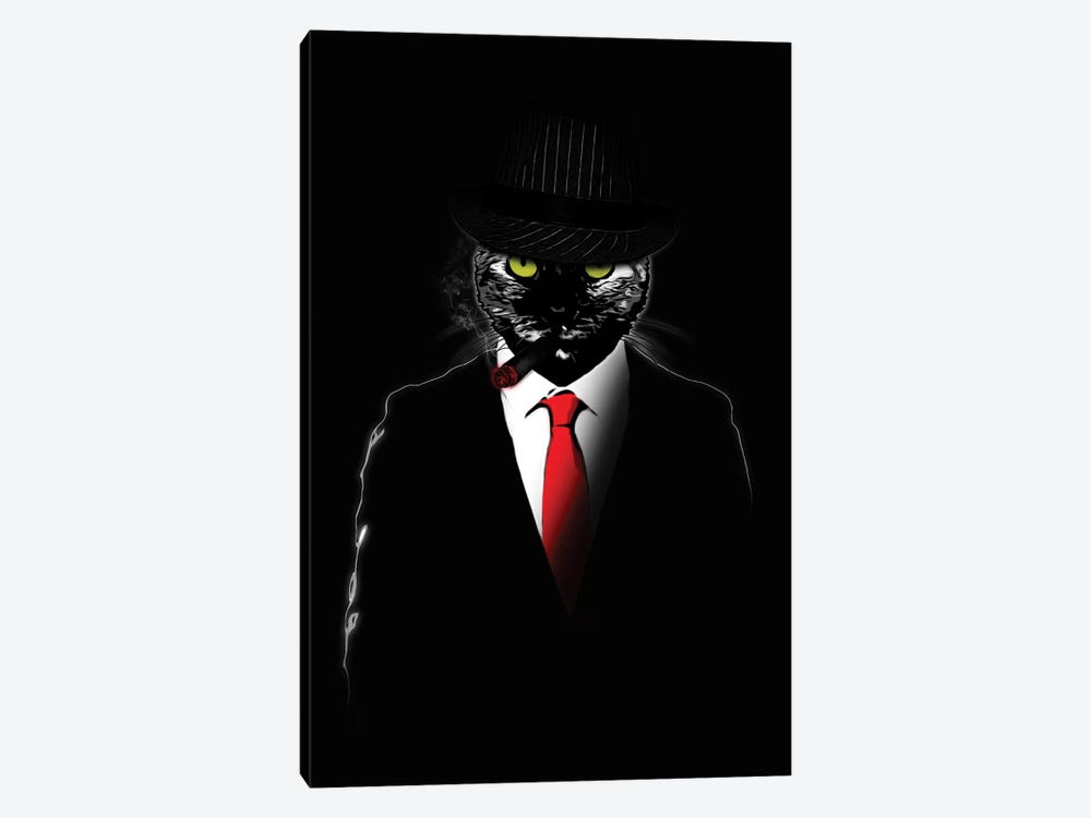 Mobster Cat by Nicklas Gustafsson 1-piece Canvas Wall Art