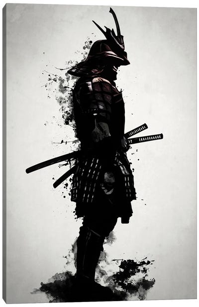 Armored Samurai Canvas Art Print - Digital Art