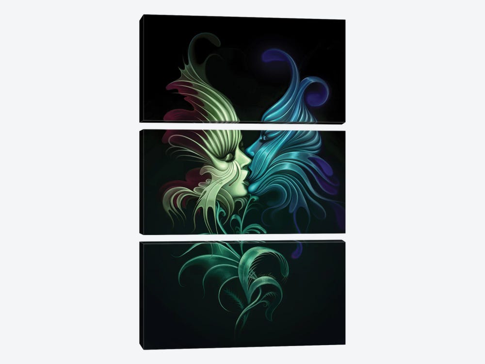 Passion Flowers III by George V. Antoniou 3-piece Canvas Artwork