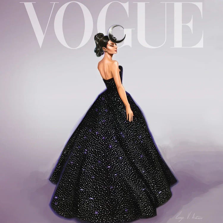 Audrey Hepburn Fashion Vogue Art Vogue print Fashion Wall Art Vogue Cover 