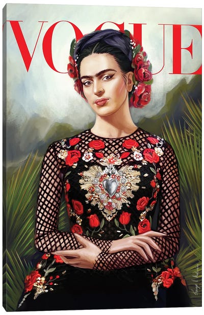 Frida Kahlo Vogue cover Canvas Art Print - Painters & Artists